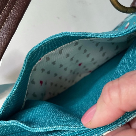 Sakroots Artist Circle Flower Power Teal Butterfly Joshua Davis Bag Tote - Picture 8 of 13